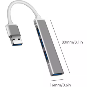 USB Hub 3.0 на 4 порти (алюмінієвий, високошвидкісний)