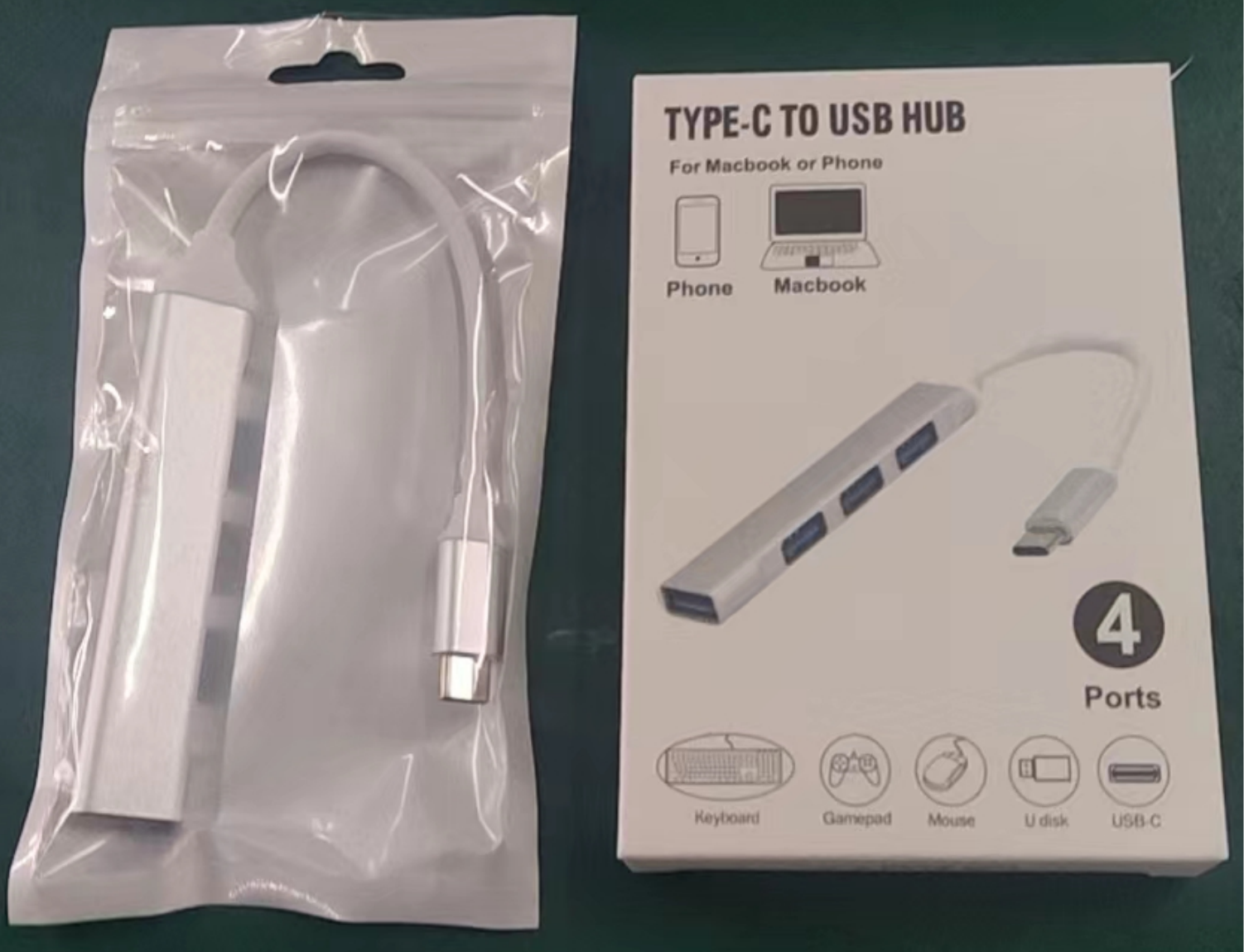 USB Hub 3.0 на 4 порти (алюмінієвий, високошвидкісний) - Зображення 2