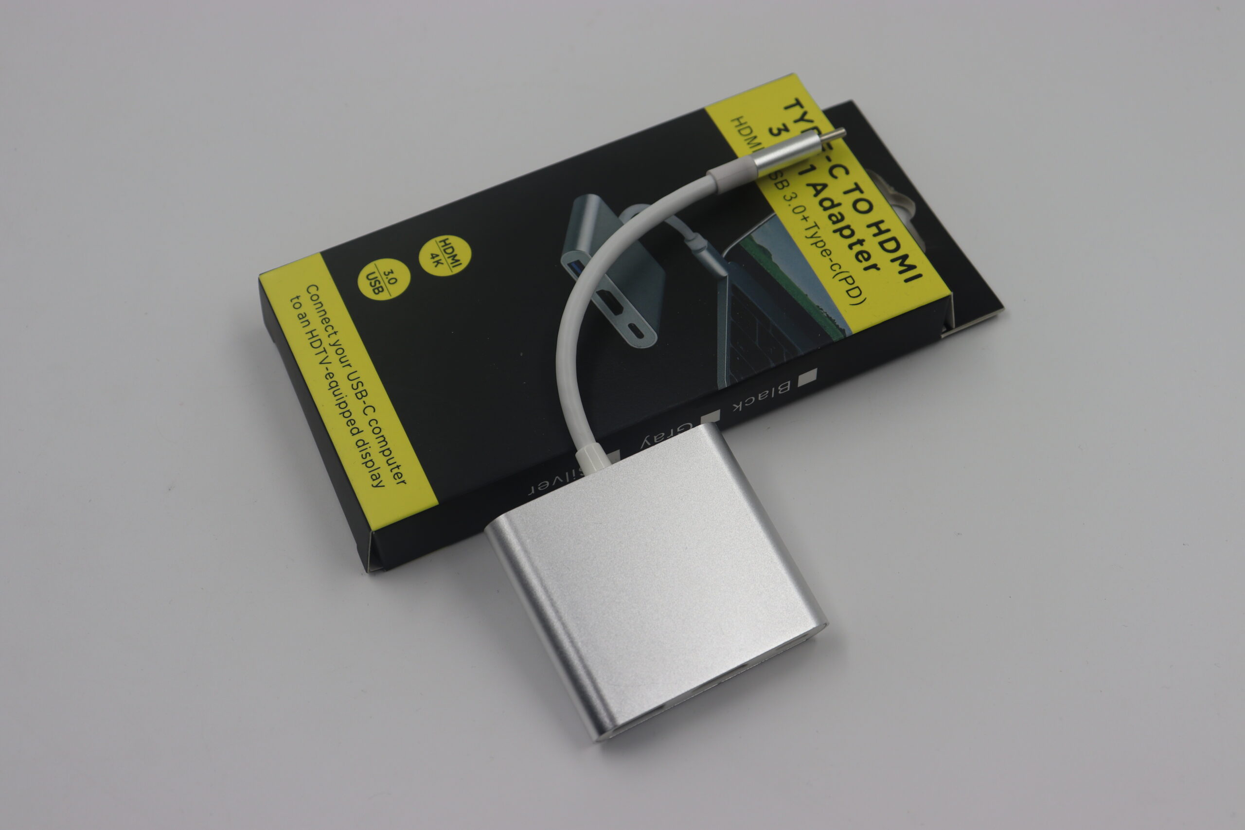 USB Type-C адаптер 3 в 1 для ноутбука (HDMI, USB, зарядка) - Зображення 2