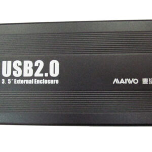Кишеня Maiwo зовнішня для HDD 3,5" SATA через USB2.0 на гвинтах алюміний чорна