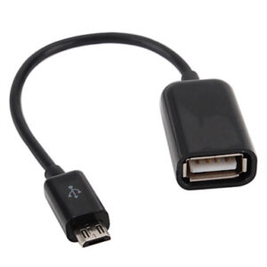Кабель-перехідник Lapara OTG USB2.0 AF - MicroUSB довжина 0.16 м чорний