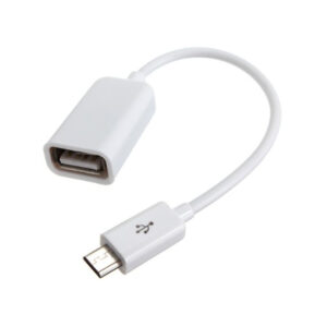 Кабель-перехідник Lapara OTG USB2.0 AF - MicroUSB довжина 0.16 м білий