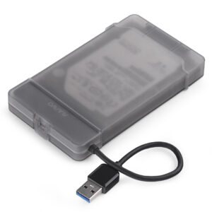 Адаптер підключення HDD 2,5" SATA/SSD до порту USB3.0 +контейнер Maiwo захисний для HDD 2,5", чорний