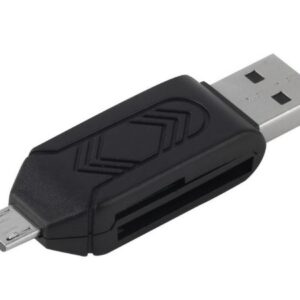 Кардрідер STLab OTG зовнішній Micro USB підтрим. microSD, microSDHC, SD, SDHC, SDXC пластик чорний
