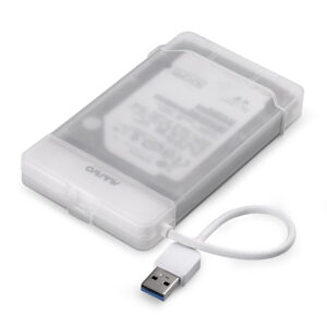 Адаптер підключення HDD 2,5" SATA/SSD до порту USB3.0 + контейнер Maiwo захисний для HDD 2,5", білий
