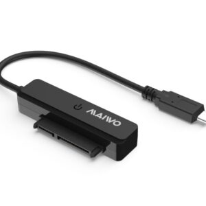 Адаптер Maiwo для підключ. HDD 2,5" SATA II/III /SSD до портів USB3.1 GEN2 Type-C, пластик, чорний