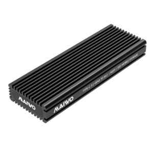 Кишеня Maiwo зовн. для M.2 SSD NVMe/SATA combo через USB3.1 GEN2 Type-C на гвинтах алюм. матова чорн