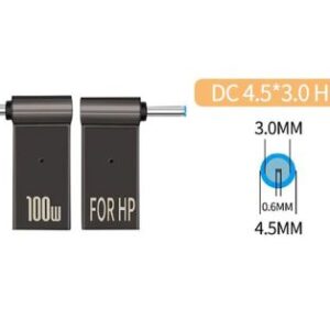 Адаптер PD 100W USB Type-C Female to DC Male Jack 4.5x3.0 mm – для заряджання ноутів HP