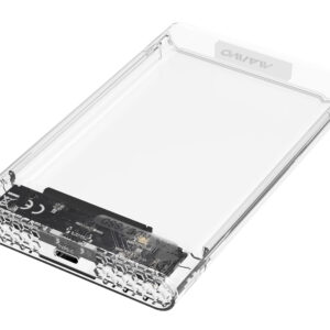 Кишеня Maiwo зовн.для 2.5" SATA/SSD HDD - USB3.1 Gen1 Type-C, безгвинт. засувне кріпл. пласт.прозора
