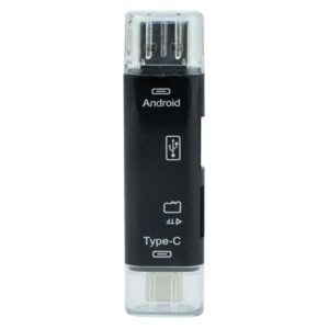 Кардрідер Dynamode 3-in-1 OTG Smart TF/MicroSD(HC) & USB 2.0 to Type-C & Micro USB пластик чорний