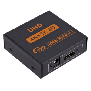 Спліттер HDMI Dynаmode розгалужувач активний 1 х 2 - 4Kх2К 1080P, БЖ 5В/2А, метал