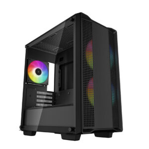 Корпус Deepcool CC360 ARGB чорний Без БП Mini-ITX/Micro-ATX, 2x3.5,2+1*2.5";418×215×431мм(L×W×H)