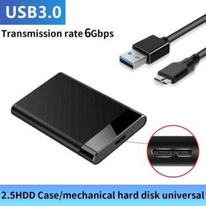 Кишеня Dynamode зовн. для 2.5" SATA/SSD HDD - USB 3.0, безгвинт. засувне кріплення, пластикова чорна