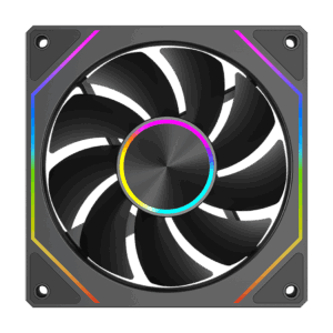 Вентилятор PCCOOLER FG120 ARGB BK чорний для корпусу 120x120x25мм, HB, 5V ARGB 3-pin