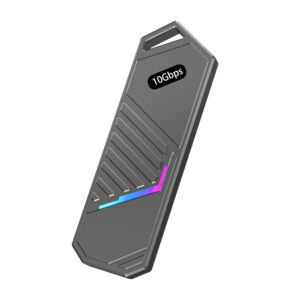 Кишеня Dynamode зовн. для M.2 SSD NVMe/SATA combo ч-з USB3.2 GEN2 Type-C алюміній темно-сіра