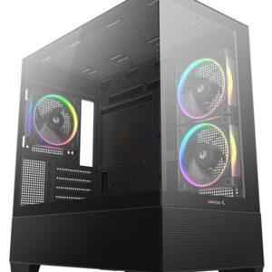 Корпус Deepcool CG380 3F чорний Без БЖ ITX/Micro-ATX/Micro-ATX(Rear Connector); 2x3.5,2+3*2.5"
