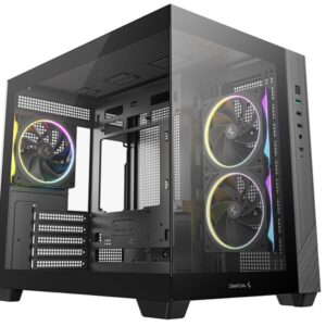 Корпус Deepcool CG330 3F чорний Без БЖ ITX/Micro-ATX/Micro-ATX(Rear connector),1+1x3.5,2+2+2*2.5";