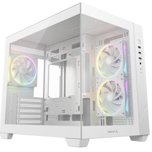Корпус Deepcool CG330 3F WH білий Без БЖ ITX/Micro-ATX/Micro-ATX(Rear connector),1+1x3.5,2+2+2*2.5";