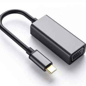 Адаптер Dynamode USB 3.0 Type-C to VGA/Full HD 1080p 60Hz Female, темно-сірий