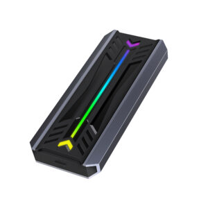 Кишеня Dynamode зовн. для M.2 SSD NVMe/SATA combo ч-з USB3.2 GEN2 Type-C безгвинт. алюм. темно-сіра