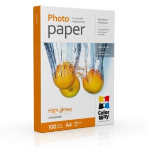 Фотопапір ColorWay глянцевий 260г/м2 A4 100 арк. (PG260100A4)