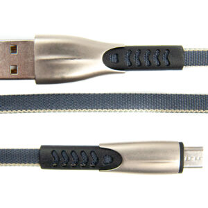 Кабель Dengos USB - microUSB (M/M) 0.25 м Grey (PLS-M-SHRT-PLSK-GREY)