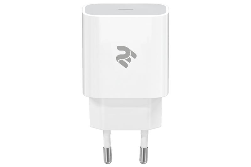 Мережевий зарядний пристрій 2E (1USB 3A) White (2E-WC1USBC20W-W)
