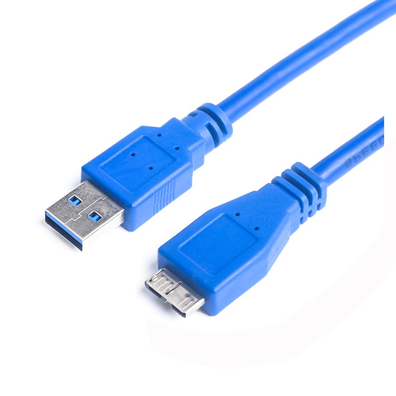 Кабель Prologix для зовнішніх жорстких дисків USB-A 3.0 для USB Micro-B 0,5 м, 5 Гбіт/с, синій (PR-USB-P-12-30-05m)
