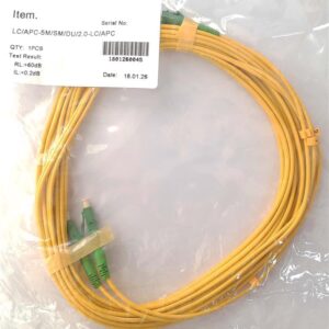Патчкорд Abee LC/APC-LC/APC duplex, G657A, 2.0mm, 5m