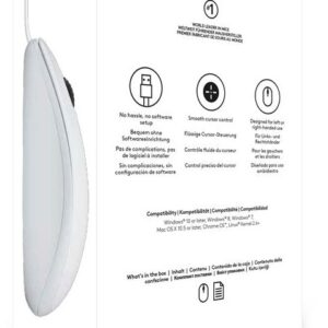 Миша Logitech B100 White (910-003360)