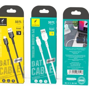 Кабель SkyDolphin S07L TPE High Elastic Line USB - Lightning (M/M), 1 м, White (USB-000593)