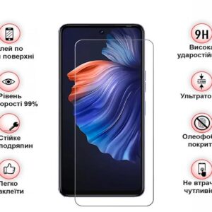 Захисне скло BeCover для Tecno Camon 19 Neo (CH6i) Crystal Clear Glass 3D (708134)