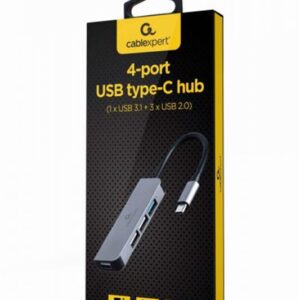 USB-хаб Cablexpert USB Type-C 4-в-1 Grey (UHB-CM-U3P1U2P3-01)