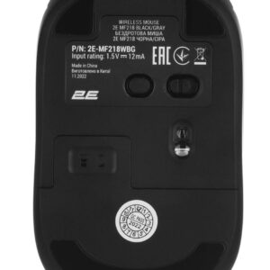 Миша бездротова 2E MF218 Silent Black/Gray (2E-MF218WBG)