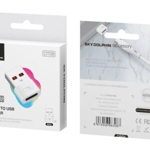 Перехідник SkyDolphin OT08 Mini USB Type-C - USB (F/M), white (SDADPT-00032)