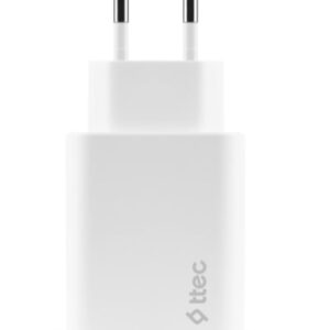 Мережевий зарядний пристрій Ttec SmartCharger Duo PD USB-C/USB-A 32Вт White (2SCS24B)