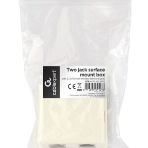 Розетка Cablexpert (NCAC-HS-SMB2) 2хRJ-45, Cat5Е, зовнішня, біла
