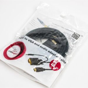 Кабель Cablexpert HDMI - VGA+3.5 мм V 1.4 (M/M), 3 м, чорний (A-HDMI-VGA-03-10) пакет
