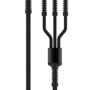 Кабель ColorWay USB - Lightning + micro USB + USB Type-C (M/M), 1.2 м, Dark Grey (CW-CBU3003-GR)