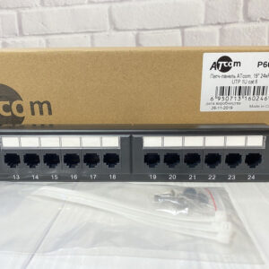 Патч-панель ATcom P6024 19" 24хRJ-45 UTP 1U cat.6