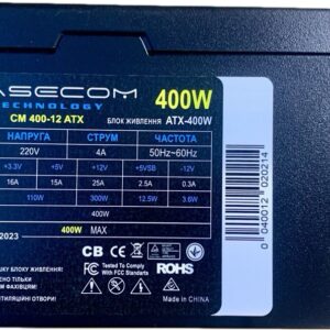Блок живлення CaseCom CM 400-12 ATX 400W