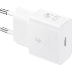 Мережевий зарядний пристрій Samsung EP-T2510XWEGEU White, 25W + кабель USB Type-C