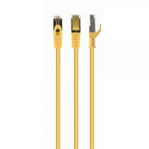 Патч-корд S/FTP Cablexpert (PP6A-LSZHCU-Y-20M) cat.6a, литий, 50u "штекер із засувкою, 20м, жовтий