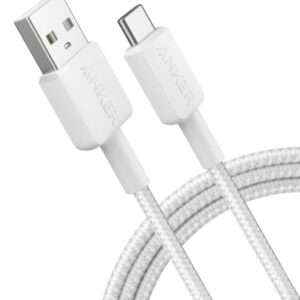 Кабель Anker 322 USB-A - USB-C, 0.9м, White (A81H5H21/A81H5G21)