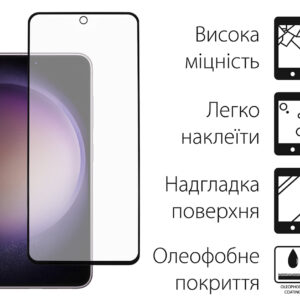 Захисне скло Dengos для Samsung Galaxy S23 FE SM-S711 Black Full Glue (TGFG-322)