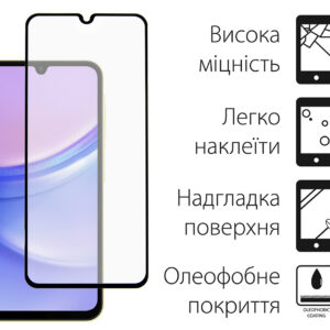 Захисне скло Dengos для Samsung Galaxy A25 SM-A256 Black Full Glue (TGFG-336)