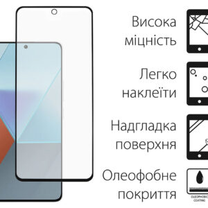 Захисне скло Dengos для Xiaomi Redmi Note 13 5G Black Full Glue (TGFG-328)
