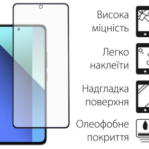 Захисне скло Dengos для Xiaomi Redmi Note 13 Pro 5G Black Full Glue (TGFG-347)