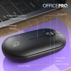 Миша бездротова OfficePro M185B Silent Click Wireless Black