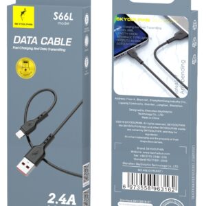 Кабель SkyDolphin S66L USB - Lightning (M/M), 1 м, Black (SDUSB-000648)